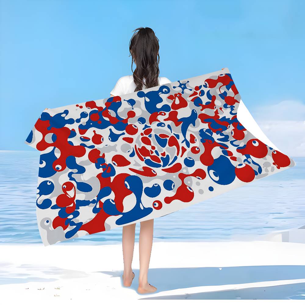 Cartoon M-Myaku-Myaku Anime Beach Swimming Towel Soft Absorbent Washcloth Children's Gifts For Kids Travel Camping Gym