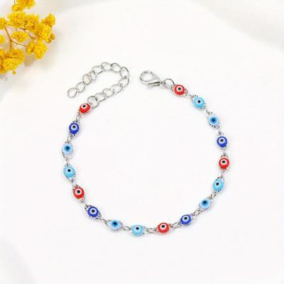 Metal Colorful Boho Style Bracelets for Women Men Lucky Wish Handmade Evil Eyes Bracelets Bangles