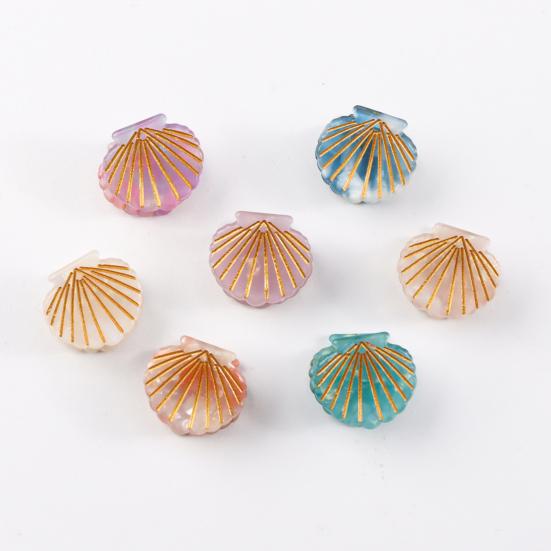 Mini Hair Claw Shell Shape Hair Clip Lightweight Side Bang Small Hair Pin Anti-slip Teeth Strong Grip Hair Accessory