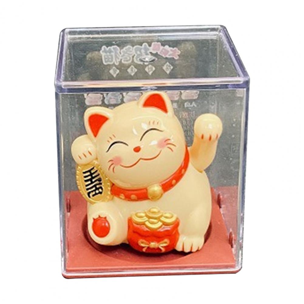 Vítejte Lucky Cat figurka Mávání třesoucí se rukou Čínský styl Lehká energie Fortune Cat Socha Bohatství Cat Kotě Fortune Desktop