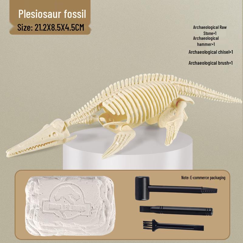 DIY Dinosaur Fossil & Gem Dig Kit: Children's Archaeological Treasure Hunt with Mermaid Theme