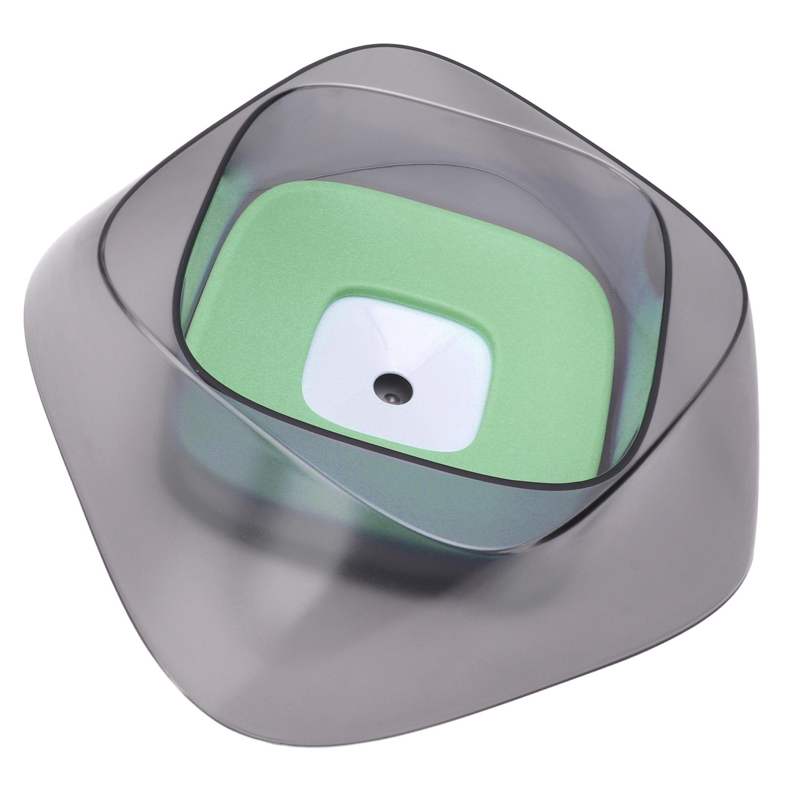 Pet Floating Bowl Multifunction Spill Proof Automatic Dog Water Bowl for Cats Dogs PetsMorning Mist Green L
