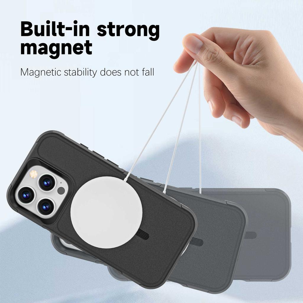 Für iPhone 16 Pro Hülle Kompatibel mit MagSafe PC + TPU Anti-Drop Handyhülle