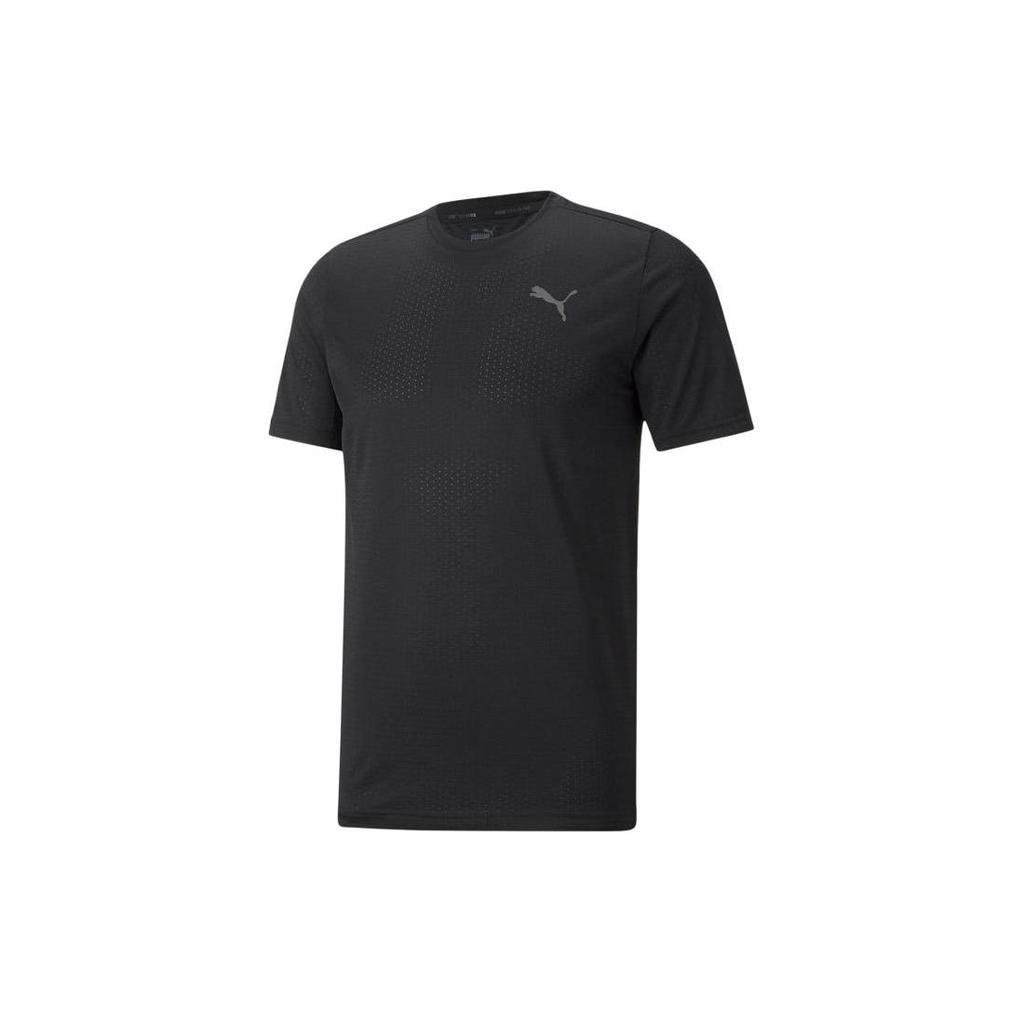 Puma Printed Crew Neck Pullover Casual Short Sleeve T-Shirt Men Tops Black 523002-01