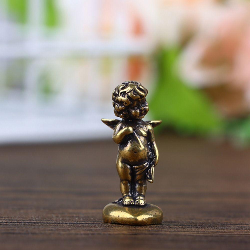 

Solid Copper God Ornaments Small Copperware Desktop Cupid Figurines Love Cupid Statue Collection