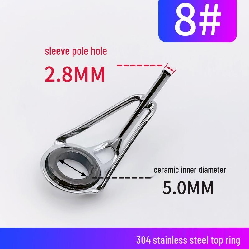 Stainless Steel Anti-Tangle Fishing Rod Guide Ring Replacement