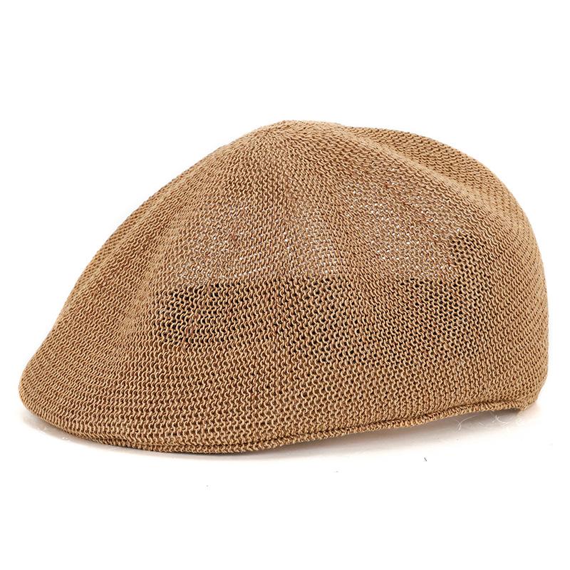 Summer Cool Hat Women's Hat Grass Yarn Woven Hat New Octagonal Forward Hat Sunshade UV Protection Sun Hat
