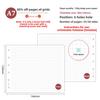 A7 50Sheets Loose Leaf Notebook Refill Spiral Binder Inner Page Weekly Monthly To Do Line Grid Inside Paper Stationery