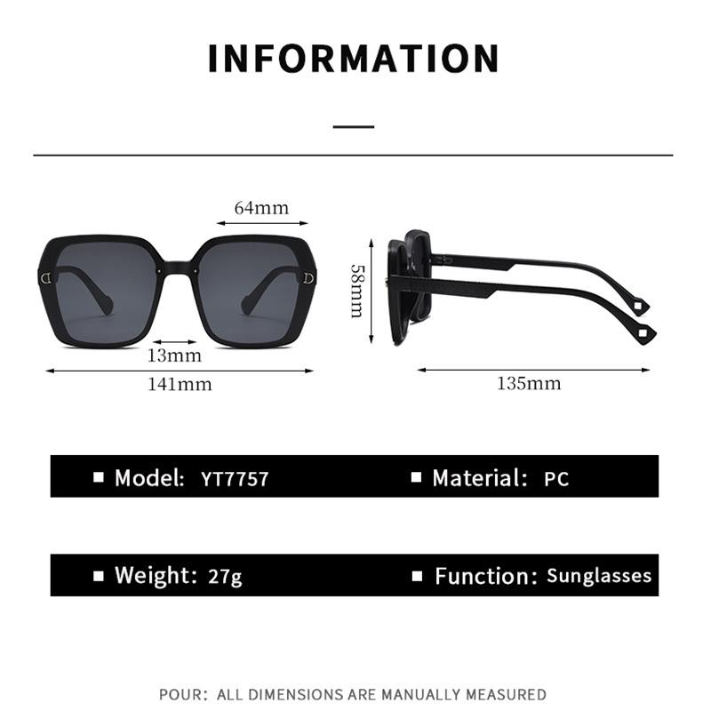 Fashion new sunglasses, big frame and thin, trendy and cool sunglasses, driving travel sunscreen, sunglasses for women