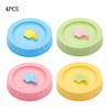 Cute Mason Jar Lids With Straw Hole 70mm Diameter Storage Wide Mouth Leak Proof Ribbed Cup Lid Universal Mason Jar Supplies