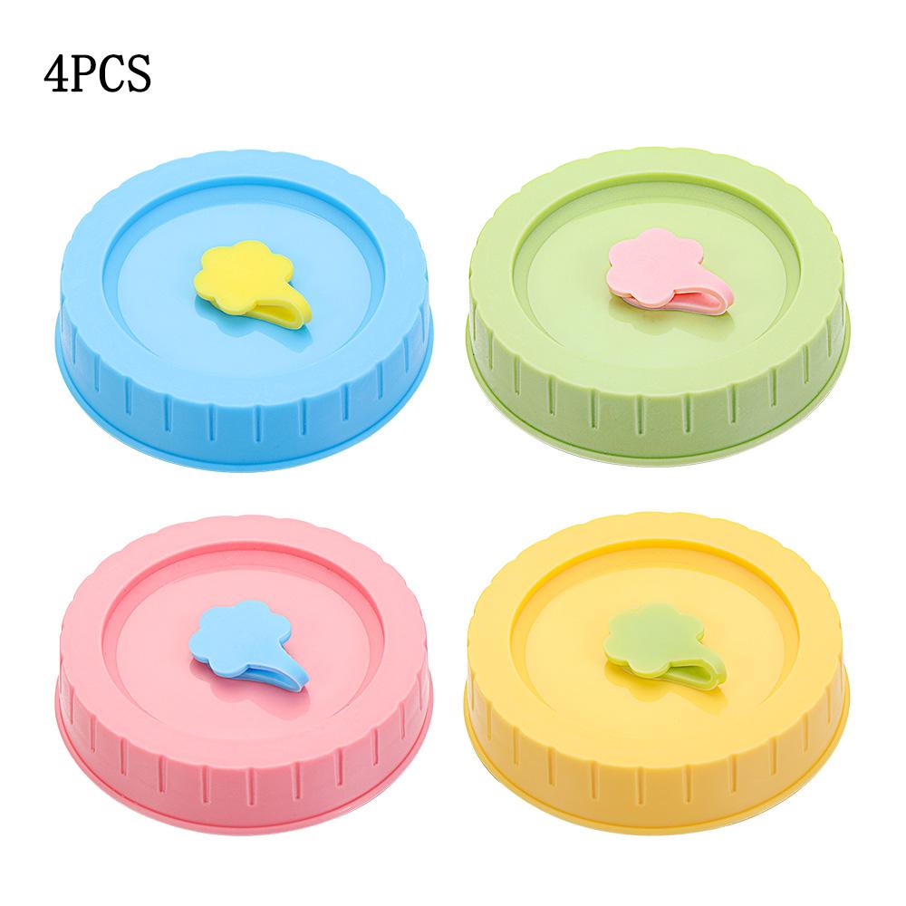 Cute Mason Jar Lids With Straw Hole 70mm Diameter Storage Wide Mouth Leak Proof Ribbed Cup Lid Universal Mason Jar Supplies