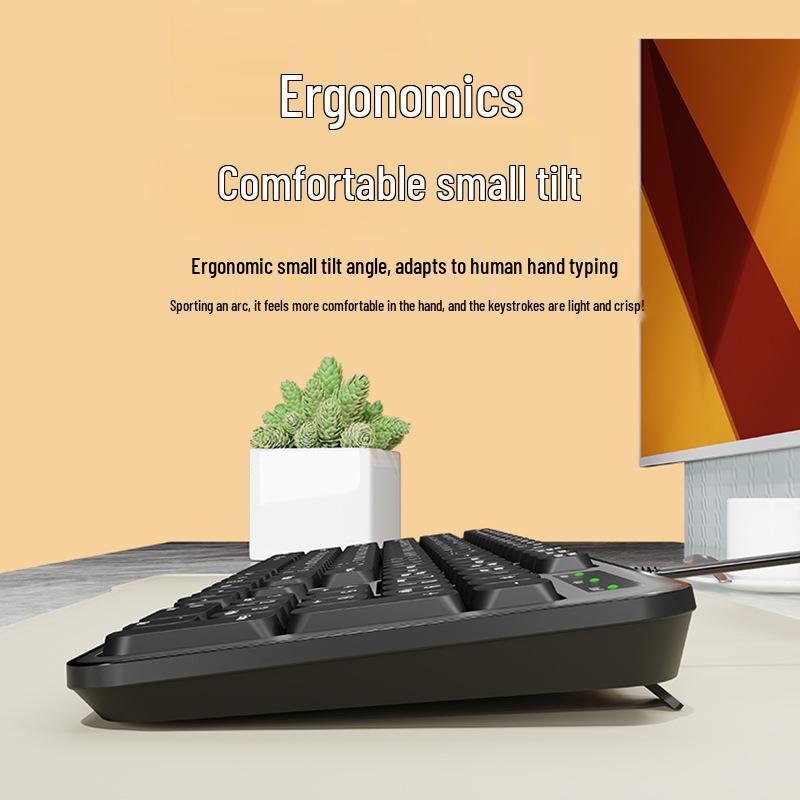 Silent Wireless Keyboard and Mouse Set for Office - White