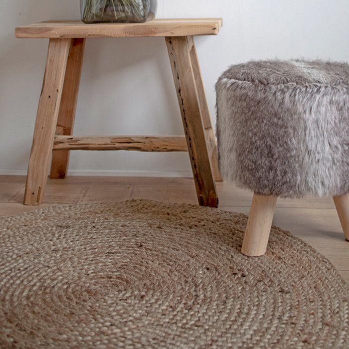 Tapis rond naturel - House Nordic - Askov - Beige - Rond - Naturel