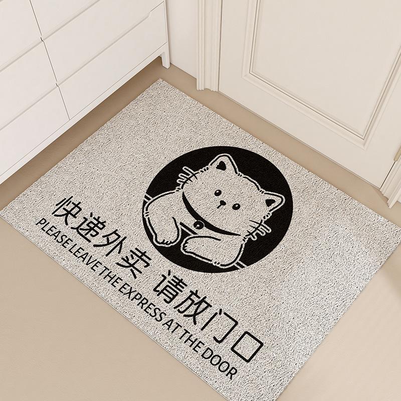 Cartoon Dog Cat Carpet Mat Rug Delivery Instruction Design with Welcome Text Home Decoration Floor Mat Kitchen Rug Welcome Mat