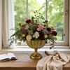 Distressed Gold Vases Indoor Decorative Flower Container for Sitting Room Or Garden Setting