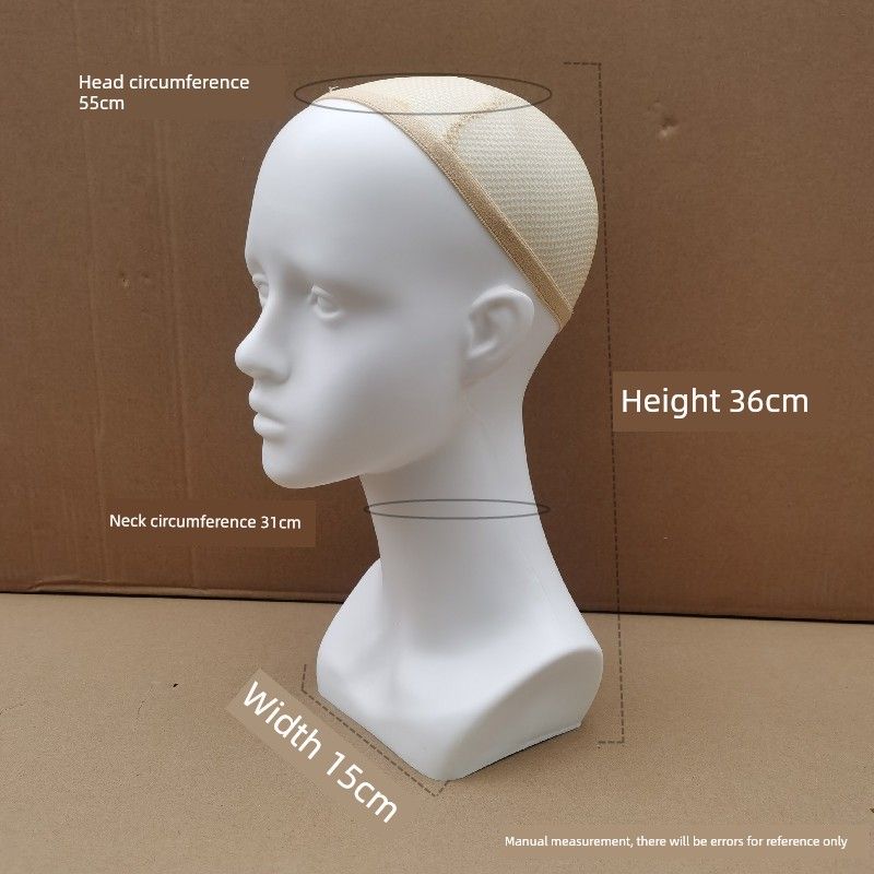 

Wind Vane White Model Head Makeup Wig Cos Makeup Female Mannequin Head Display Stand Mannequin Head Type Female Model Half Body White small makeup-free mouth with stitching