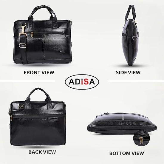 ADISA Laptop-Messenger-Bürotasche Aktentasche für die Arbeit für Männer (LB6050)