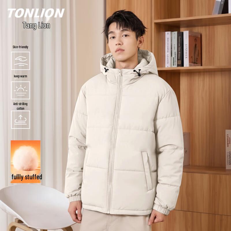 Мужская зимняя куртка с капюшоном на флисовой подкладке TonLion 2XL
