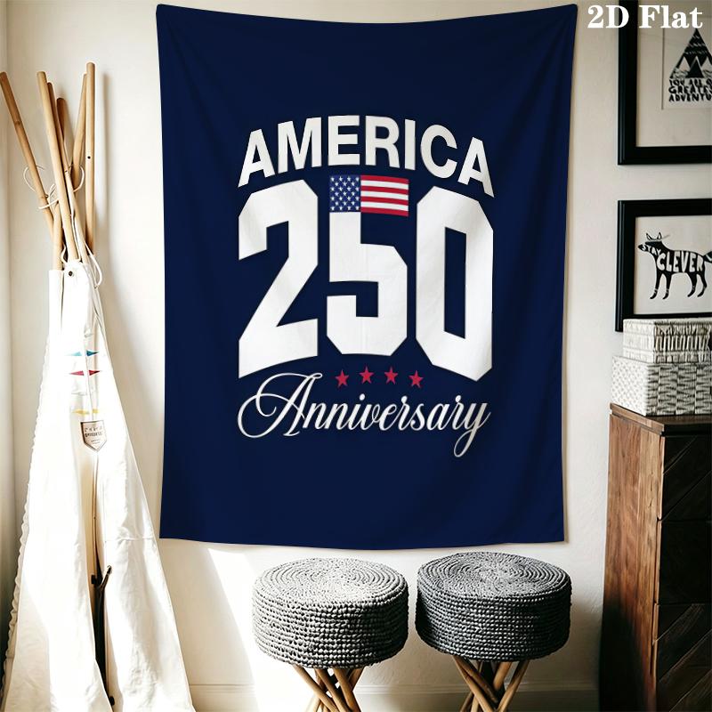 America 250 Wall Tapestry Aesthetic Wall Hanging Printed Fabric Blanket Decorative Tapestries for Bedroom Living Room Home Decor