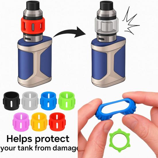 3-in-1 Silicone Shock Absorbing Tank Protector Sleeve | Anti-Break Glass Armor Cover | Durable Bands Will Fit Any Tank (black)