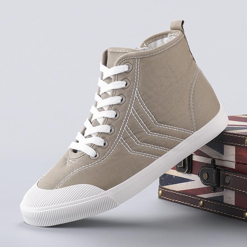 2026 Spring Women's Breathable High-Top Canvas Sneakers – Classic Versatile Casual Shoes
