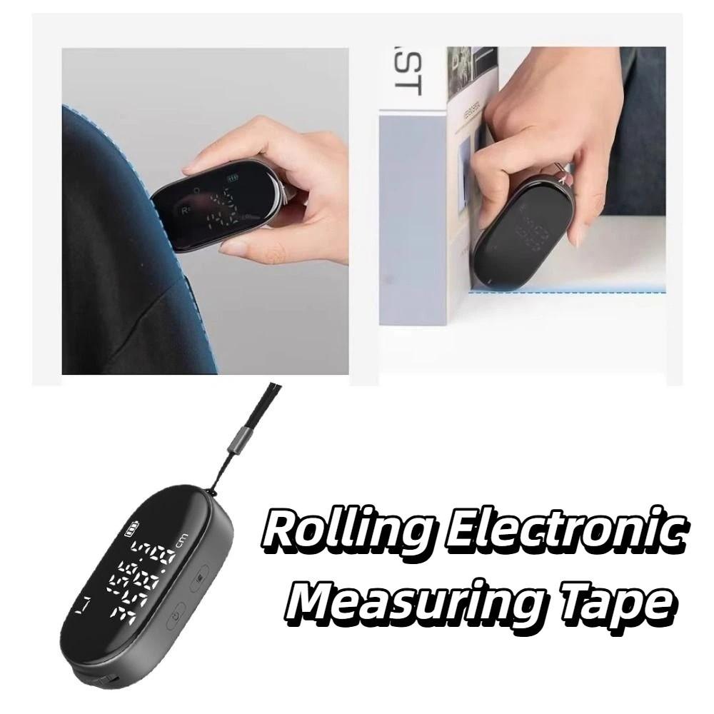 Mini Size Digital Wheel Tape Measure High Accuracy Type-C Rechargeable Tape Ruler Hand Tool Use