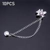 10pcs Non-hole Shorten Trouser Clip Multi-Function Tassel Chain Cuff-link  Jeans