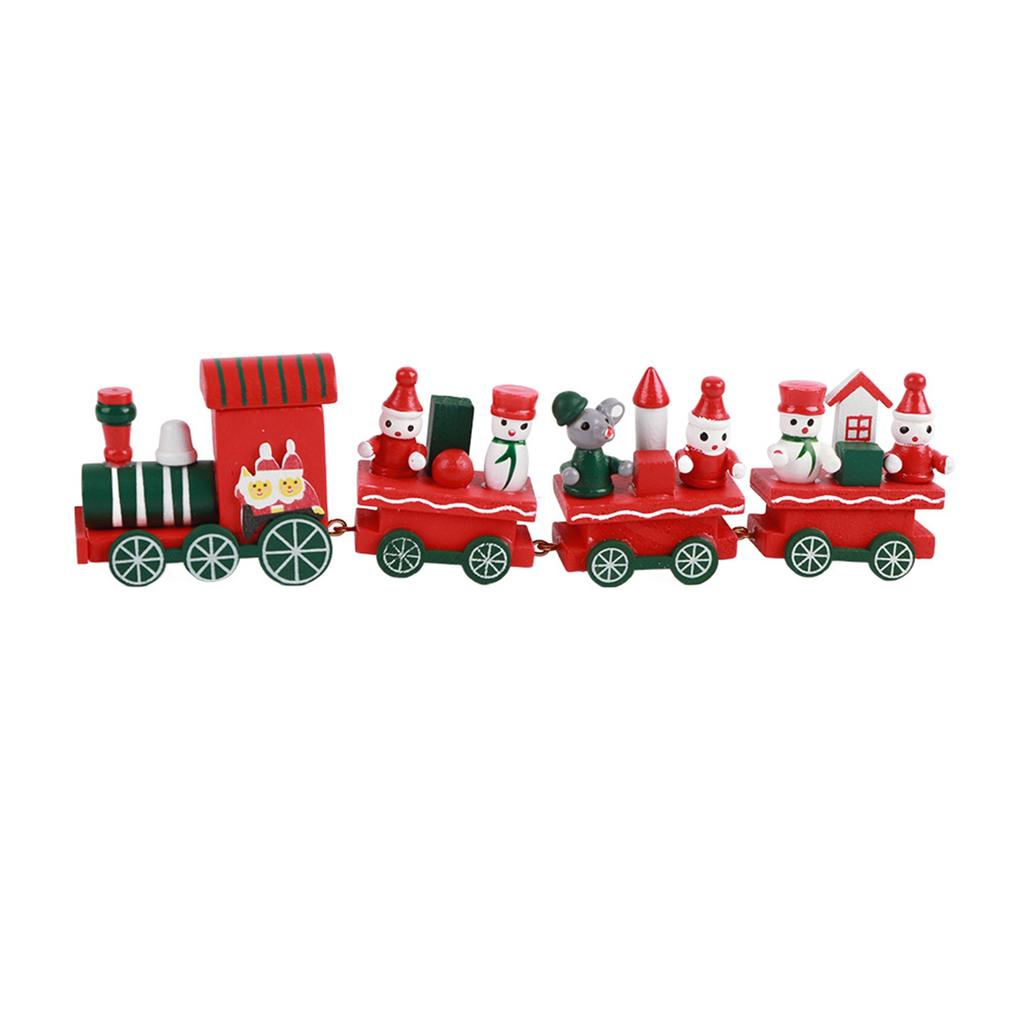 Cute Christmas   Rail Car Compartment Toy Christmas Decoration Ornament Children Gift Red