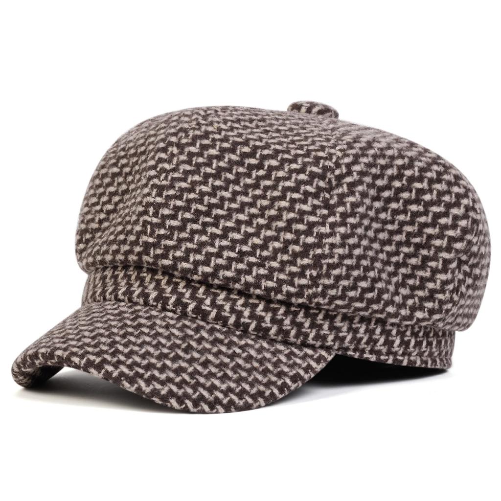Beret School Old Vintage Autumn Spring Hat Newsboy Brand Latest Fresh Personality Grid Bird Thousand Neutral Gender Women  Men For Hats Wild Casual