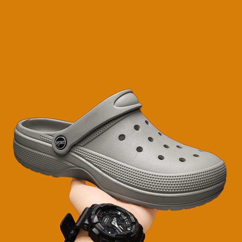 Děrované boty pánské sandály letní nošení plážové boty pánské ležérní prodyšné pantofle dva způsoby nošení jeden pedál zahradní boty