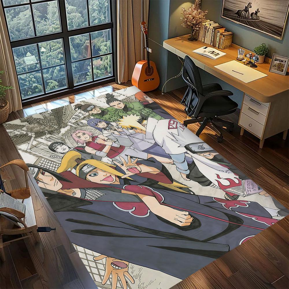 Naruto Anime Charakter Teppich für Wohnzimmer Schlafzimmer Heimdeko Coole Filmmatte Spielbodenmatte