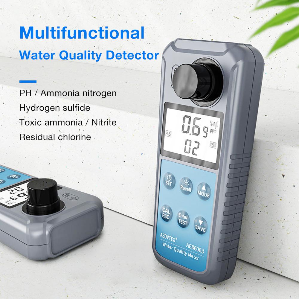 PH Hydrogen Sulfide Nitrite Ammonia Nitrogen Toxic Ammonia Residual Chlorine Water Quality Detector Portable Turbidity meter