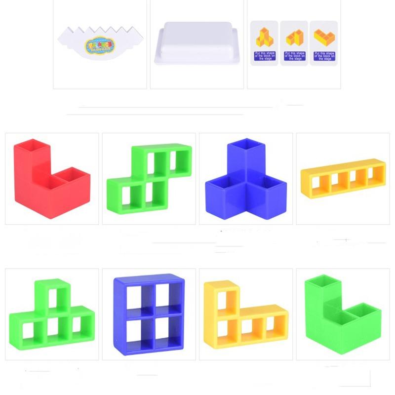 48Pcs/box Balance Buliding Blocks Games Kids Adults Swinging Tower Block Toys Family Parties Desktop Interactive Puzzle Stacking