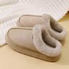 Fluffy Women's Slippers Winter with Thick Sole for Indoor Anti-Slip and Warmth At Home with Fur Lining for Couples