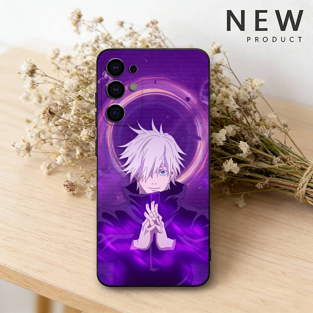 J-Jujutsu Anime KAISEN Phone Case For Samsung S26,25,24,23,22,21,20,30,Ultra,Plus,Fe,Lite Black Shell Samsung S21fe