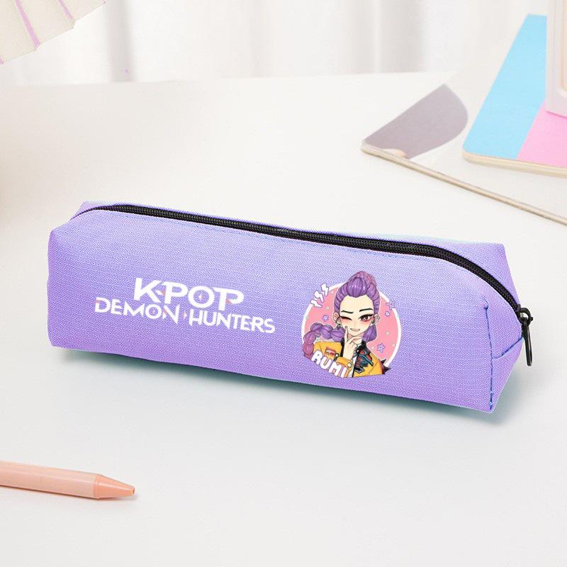 K-pop Demon Hunter Girl Group Cartoon Pencil Case - Oxford Cloth Stationery Bag for Primary Students