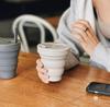 Hunu Folding Tumbler 355ml (straw not included) 12oz Gray Tall Size Silicone