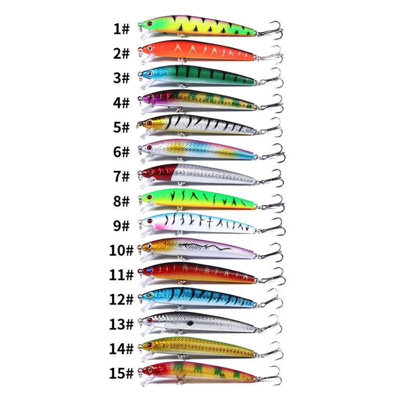 ,Fake Bait Fake Fish Bait9.5CM-8.5G10pcsLure Minnow Lua Lure Noise Lua Bait Fishing Gear Bionic Micro Bait Lua Lure Fish Bait