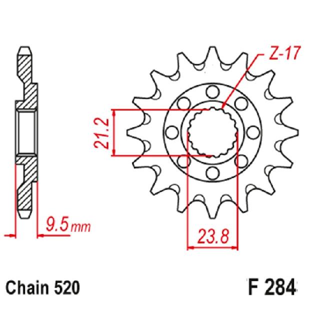 520-13T Motorcycle Front Sprocket For Honda TRX450R 04-14 CR250R 92-08 CRF450R 02-25 CRF 450R CRF450RX 17-25 CRF450X 05-18