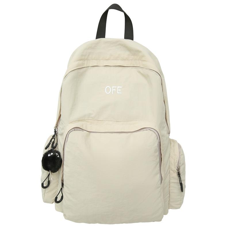 Casual Backpack Women s Solid Color Backpack Fashion Large Capacity Backpack Women s College Style
