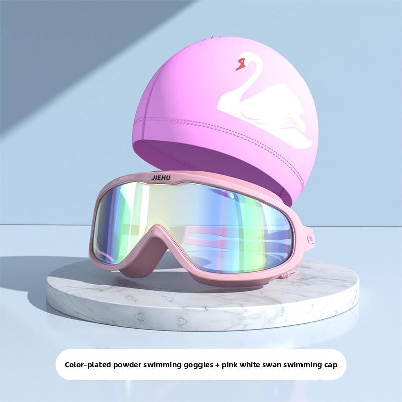 Swimming Goggles Anti-high Definition Waterproof and Anti-fog Myopia Adult Swimming Goggles Large Frame Swimming Glasses Swimming Equipment Supplies