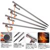 Soomloom Titanium Alloy 25cm Set of with Hooks for Round Cross Thick Reflective Easy To Push and Durable Camping Outdoor Tool Pegs, Long, 8, Tent/Tarp
