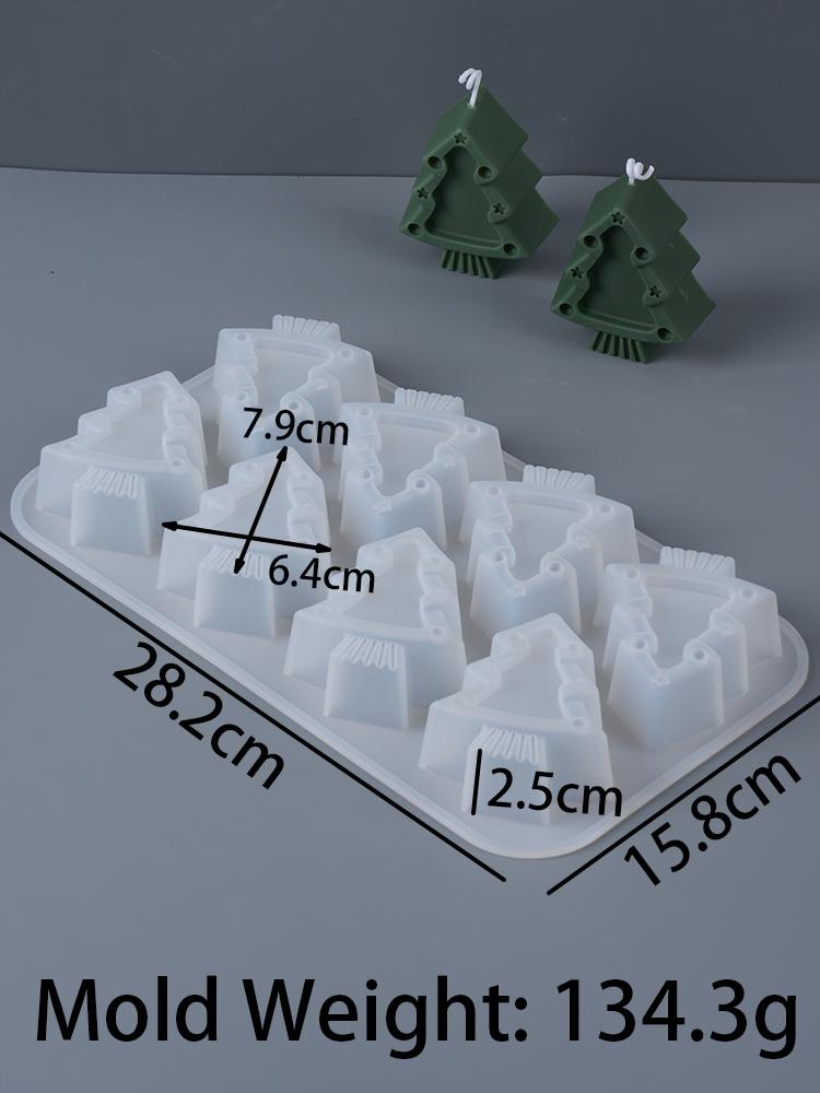 Xmas Series Silicone Candle Mold DIY Cartoon Gingerbread Man Christmas Tree Soap Molds Plaster Resin Craft Making Home Decor