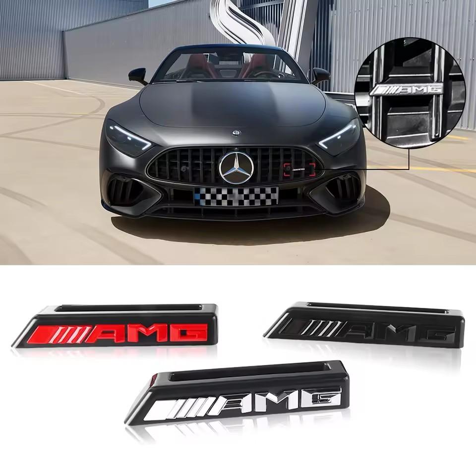 3D ABS Auto Aufkleber Frontgrill Emblem Dekoration Zubehör für Mercedes Benz AMG E C G M R S Klasse W176 W204 W212 GLC CLA GLA