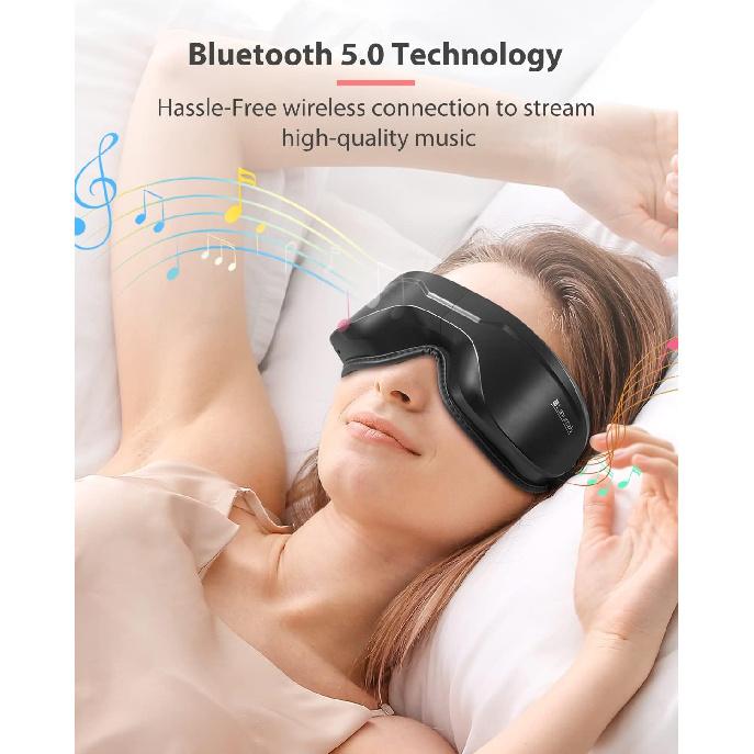Eye Massager with Heat, Heated Eye Mask with Bluetooth Music, Face Massager, Eye Mask for Relax Eye, Reduce Eye Strain, Birthday Valentine's Day Eye