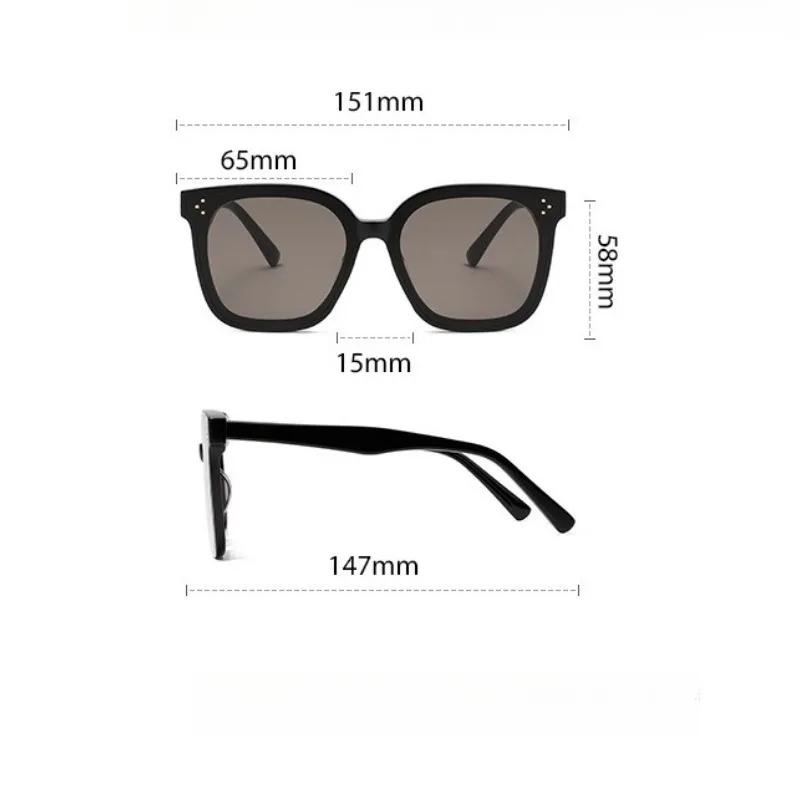 2PCS Korean Version Sunglasses Men Women Fashion Sunglasses Sunscreen Sunglasses Big Face Slimmer Look Anti-Ultraviolet Sunglass