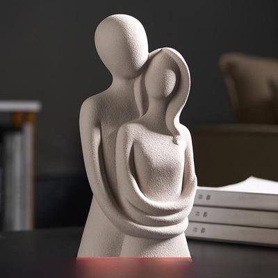 Arte di Abbraccio di Coppia Romantica - Decorazione per la Casa per Soggiorno, Portico, Camera da Letto o Comodino - Regalo Perfetto per San Valentino