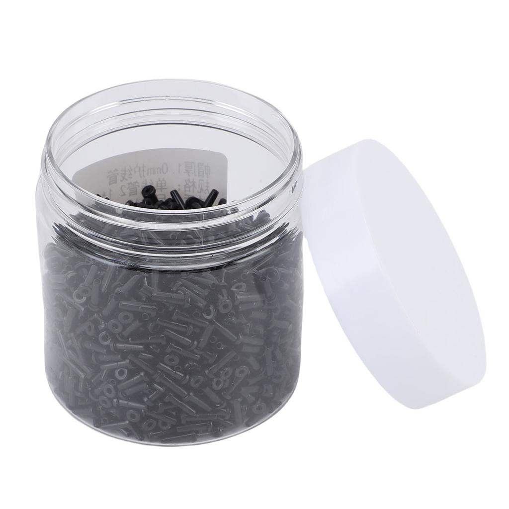 Badminton Racket Eyelets Grommets Badminton String Protector 6.8x2.1mm Black for Repair Single Tube