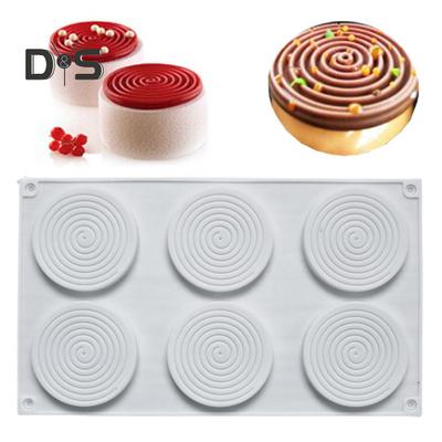 Reusable Chocolate Mold Soft Useful Six Gravity Cake Mold
