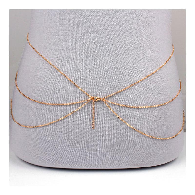 

Jewelry, Multi-layer Alloy Plated Body Chain, Integrated Chain, Body Chain золотой